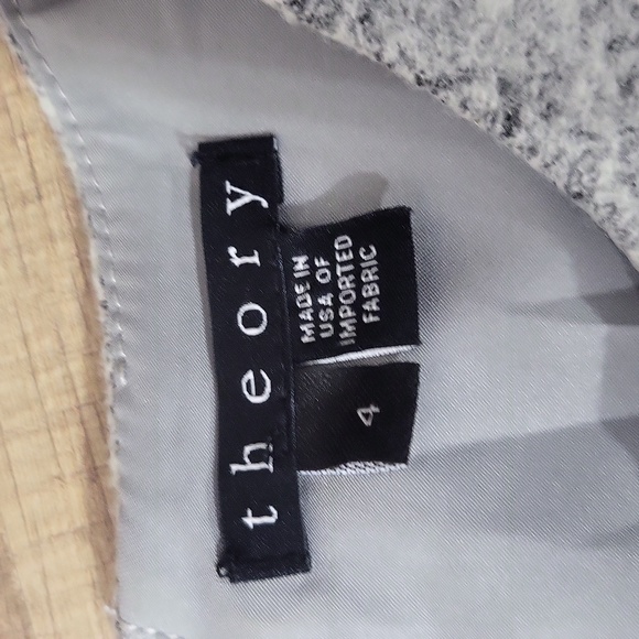 THEORY Raneid K Wool Felt Knit Light Heather Wool Sleeveless A-Line Dress - Picture 3 of 13